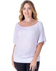 Loose Fit Dolman Top with Wide Sleeves