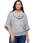 Cowl Neck Dolman Sleeve Sweater Top