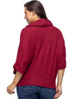 Cowl Neck Dolman Sleeve Sweater Top