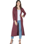Womens Long Duster Open Front Knit Cardigan