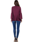 Bell Sleeve Flared Open Front Cardigan
