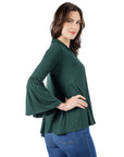 Bell Sleeve Flared Open Front Cardigan