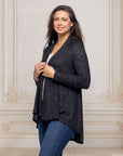 Open Front Long Sleeve High Low Cozy Cardigan