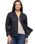 Single Button Front Long Sleeve Womens Cardigan