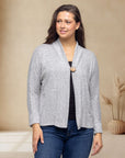 Single Button Front Long Sleeve Womens Cardigan