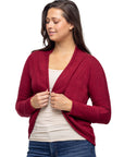 Curved Hem Open Front Long Womens Bolero Shrug