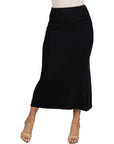 Womens Comfortable Foldover Maxi Skirt