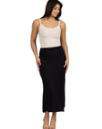 Womens Comfortable Foldover Maxi Skirt