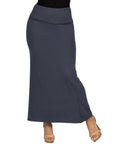 Womens Comfortable Foldover Maxi Skirt