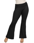 Bell Bottom Foldover Waist Comfortable Pants