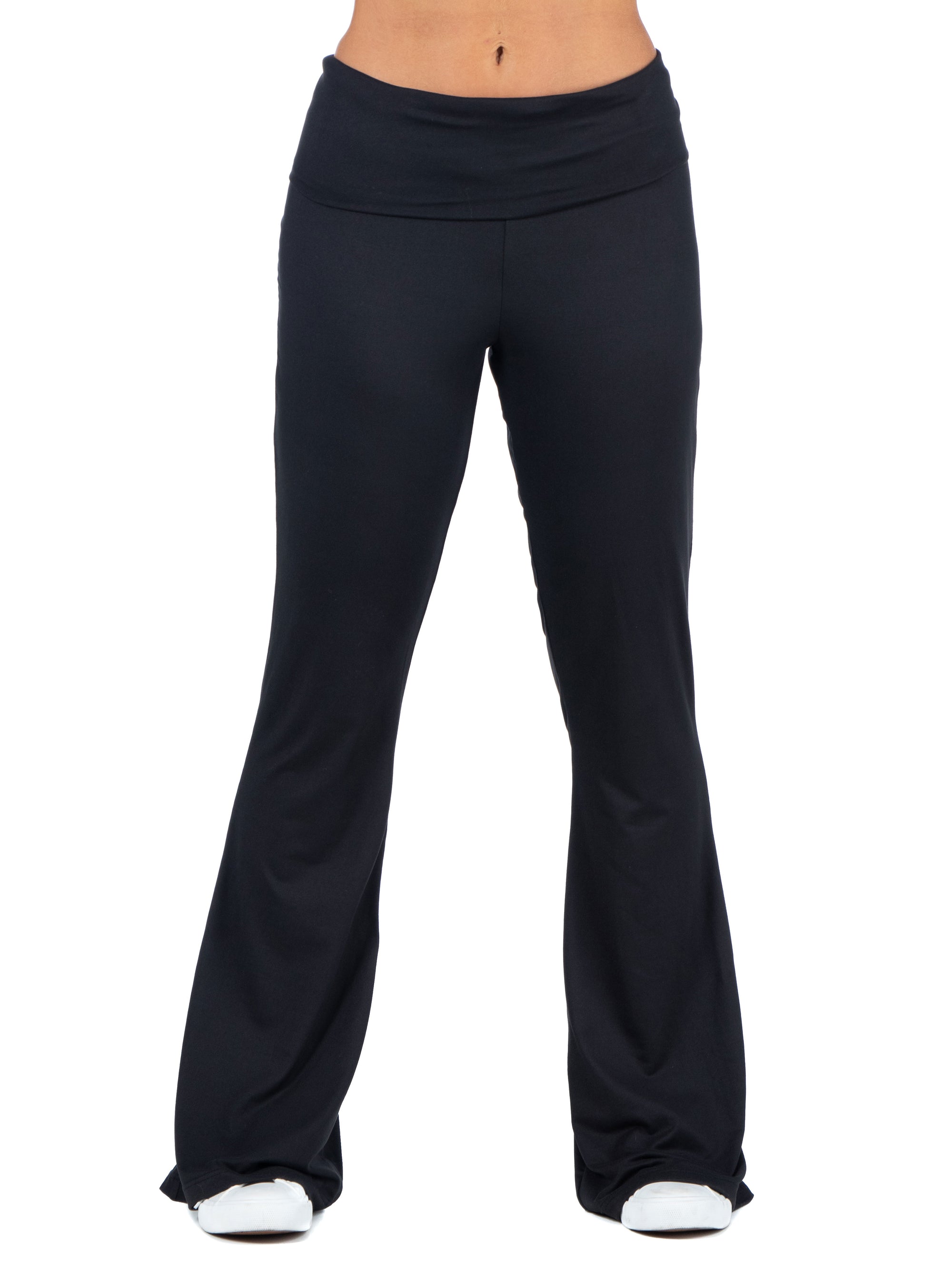 Bell Bottom Foldover Waist Comfortable Pants