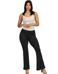 Bell Bottom Foldover Waist Comfortable Pants