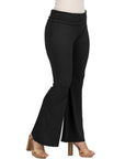 Bell Bottom Foldover Waist Comfortable Pants