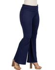 Bell Bottom Foldover Waist Comfortable Pants