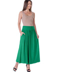 Womens Foldover Maxi Skirt With Pockets