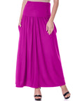 Womens Foldover Maxi Skirt With Pockets