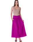 Womens Foldover Maxi Skirt With Pockets