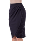 Elastic Waist Knee Length Tulip Pencil Skirt