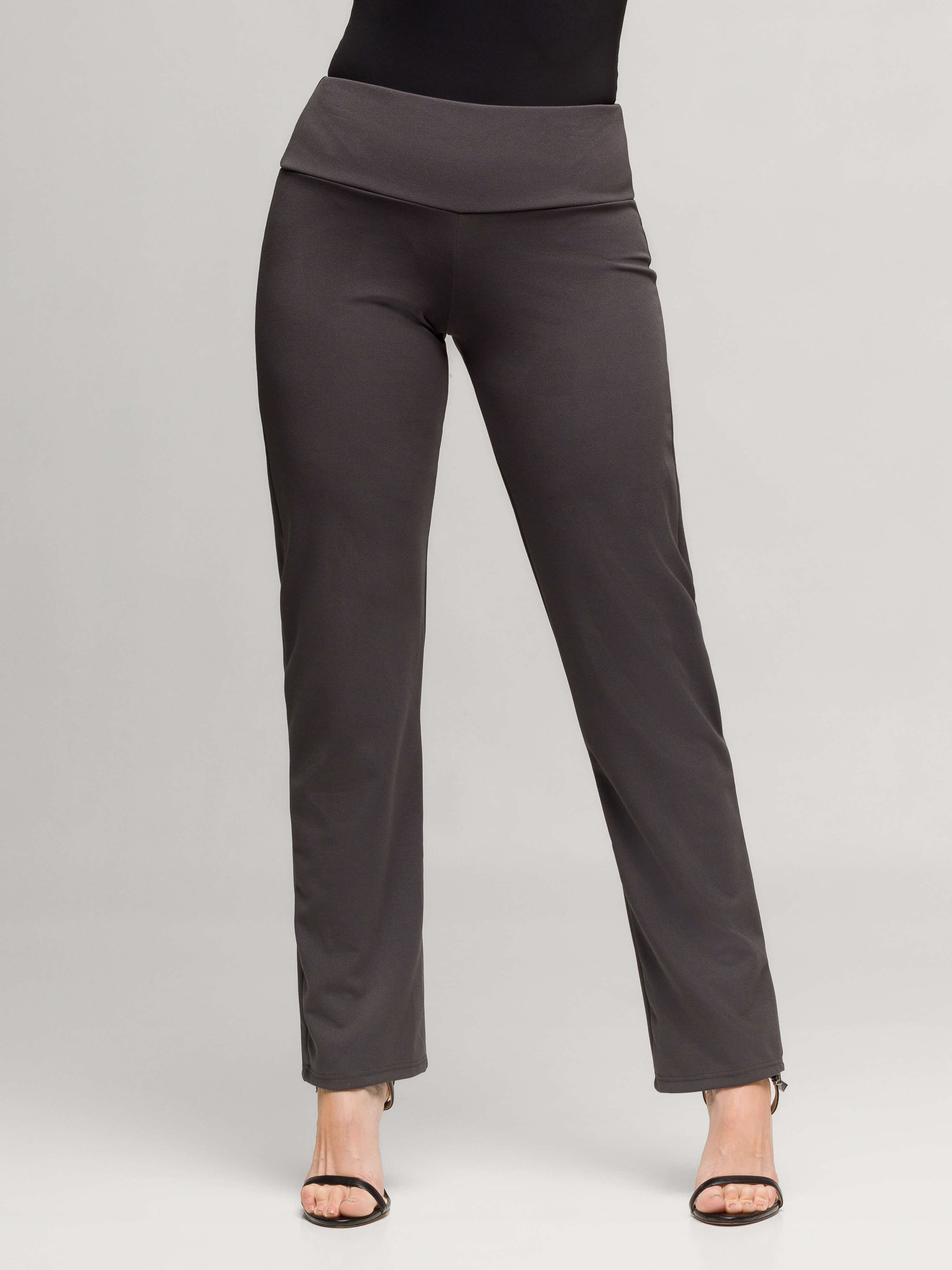 24seven Comfort Apparel Womens Comfortable Stretch High Waist Dress Pants