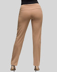 24seven Comfort Apparel Womens Comfortable Stretch High Waist Dress Pants