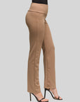 24seven Comfort Apparel Womens Comfortable Stretch High Waist Dress Pants