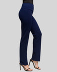 24seven Comfort Apparel Womens Comfortable Stretch High Waist Dress Pants