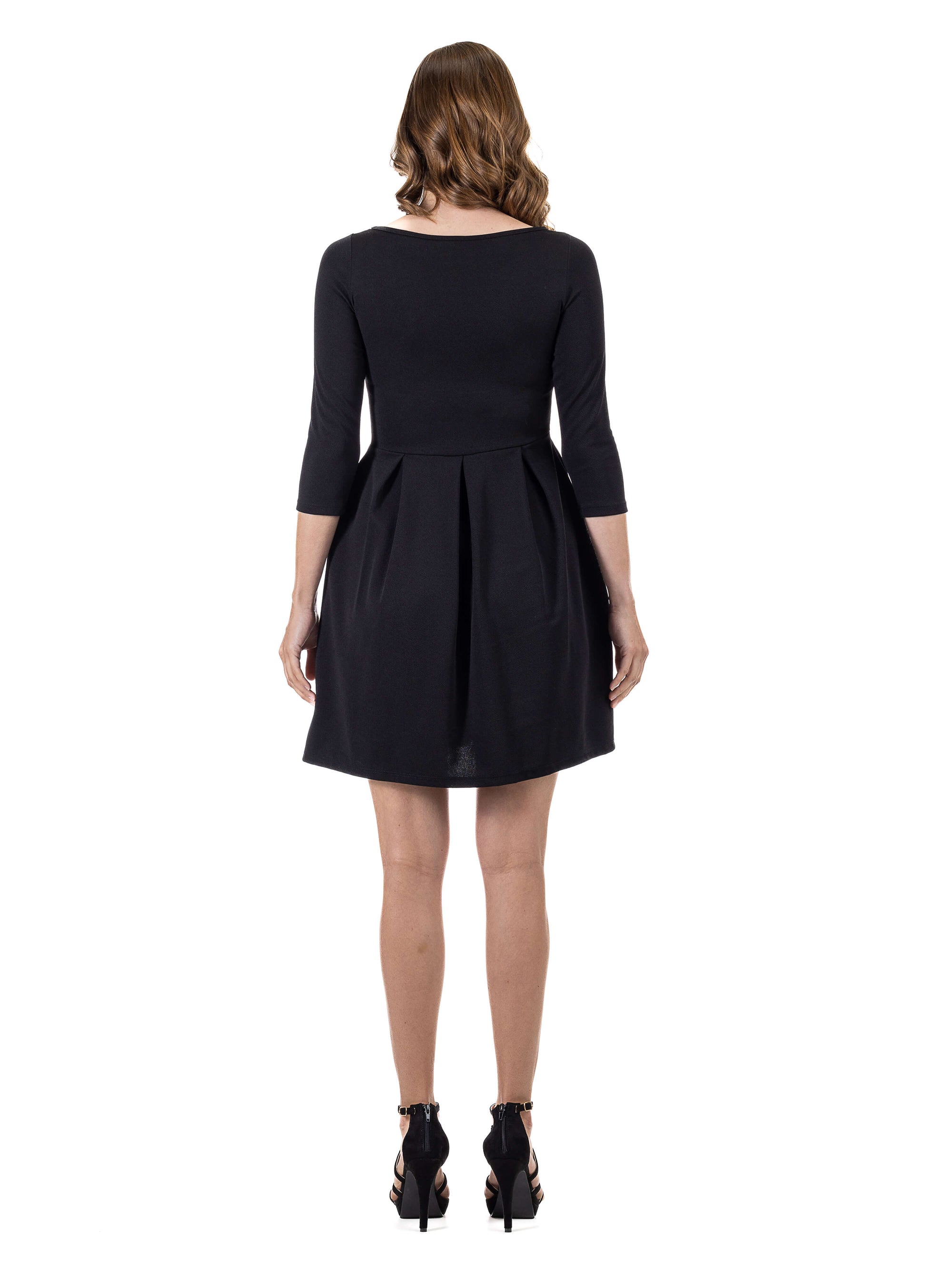 Perfect Long Sleeve Fit and Flare Pocket Dress For Women