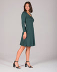 Classic Long Sleeve Flared Mini Dress