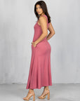 Scoop Neck Sleeveless Maxi Dress with Pockets