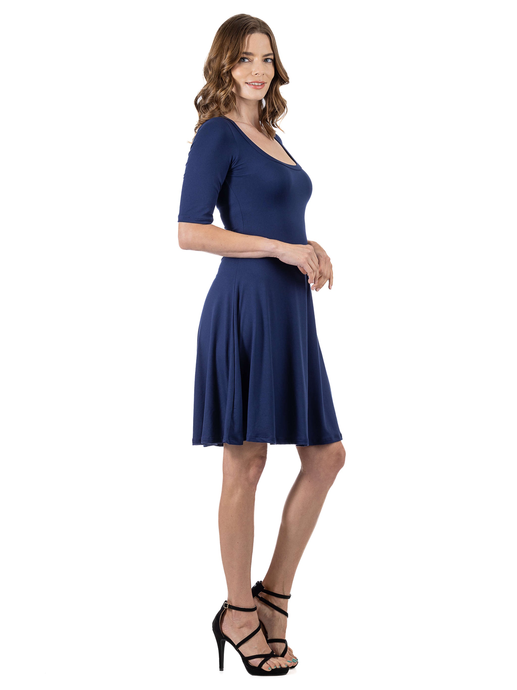 Below the knee casual dresses with sleeves discount