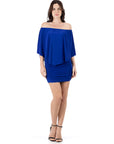 Convertible Womens Bodycon Mini Dress Ruffled Sleeve