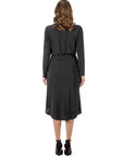 Long Sleeve Dressy Tulip Skirt Knee Length Dress