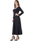 Womens Long Sleeve Maxi Dress
