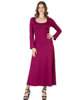 Womens Long Sleeve Maxi Dress