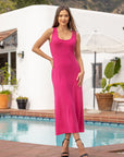 Scoop Neck Maxi Dress with Racerback Detail