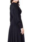 V-Neck Long Sleeve Maxi Dress