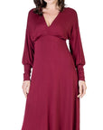 V-Neck Long Sleeve Maxi Dress