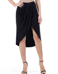 Solid Color Knee Length Tulip Skirt