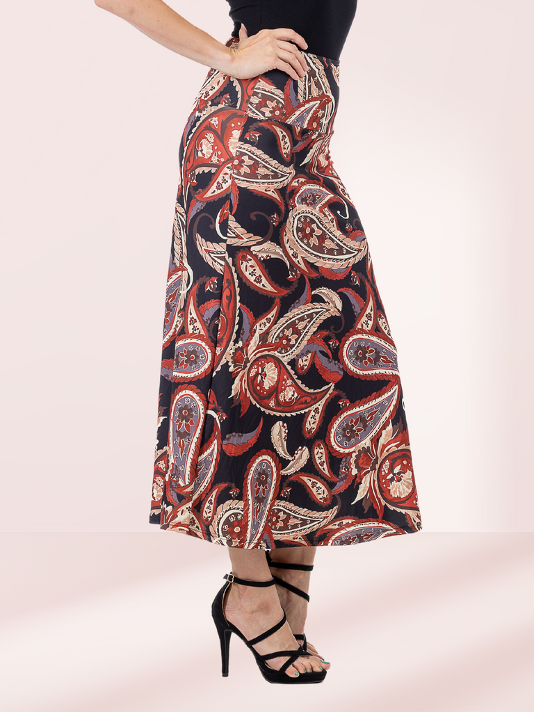 Jigsaw paisley sales wrap midi skirt