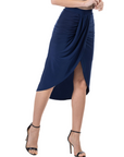 Solid Color Knee Length Tulip Skirt