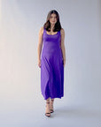 Slim Fit A Line Sleeveless Maxi Dress