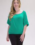 Loose Fit Dolman Top with Wide Sleeves