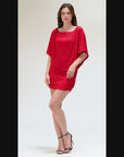 Convertible Womens Bodycon Mini Dress Ruffled Sleeve