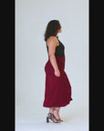 Foldover Plus Size Maxi Skirt With Pockets