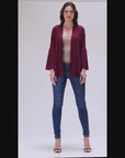 Bell Sleeve Flared Open Front Cardigan