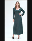 Womens Long Sleeve Maxi Dress