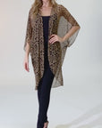 Sheer Animal Print Sheer Circle Cardigan