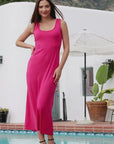 Scoop Neck Maxi Dress with Racerback Detail