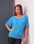 Loose Fit Dolman Top with Wide Sleeves