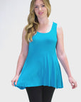 Womens Scoop Neck Sleeveless Tunic Top